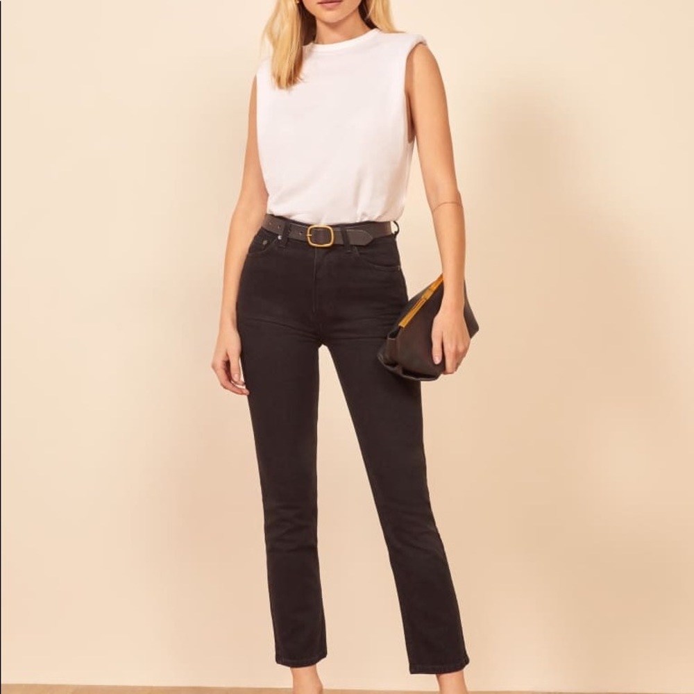 Reformation Liza straight crop jeans